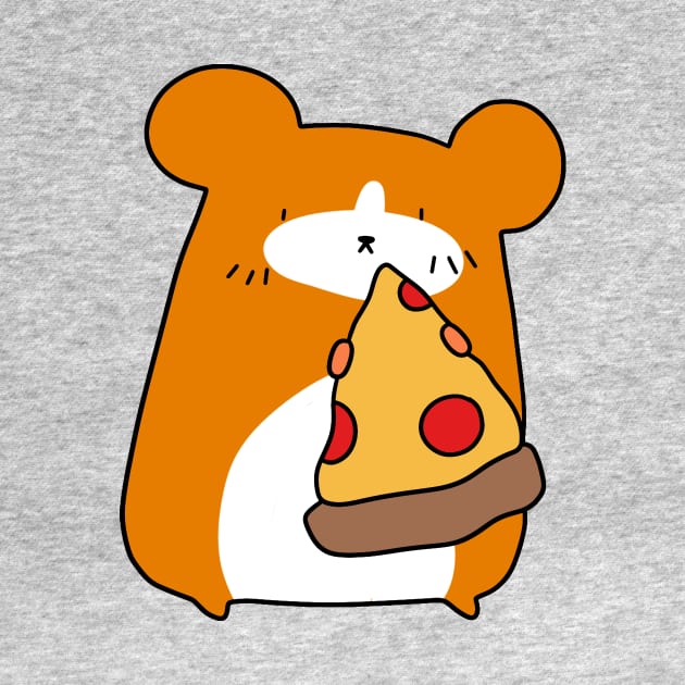 Hamster with Pizza by saradaboru